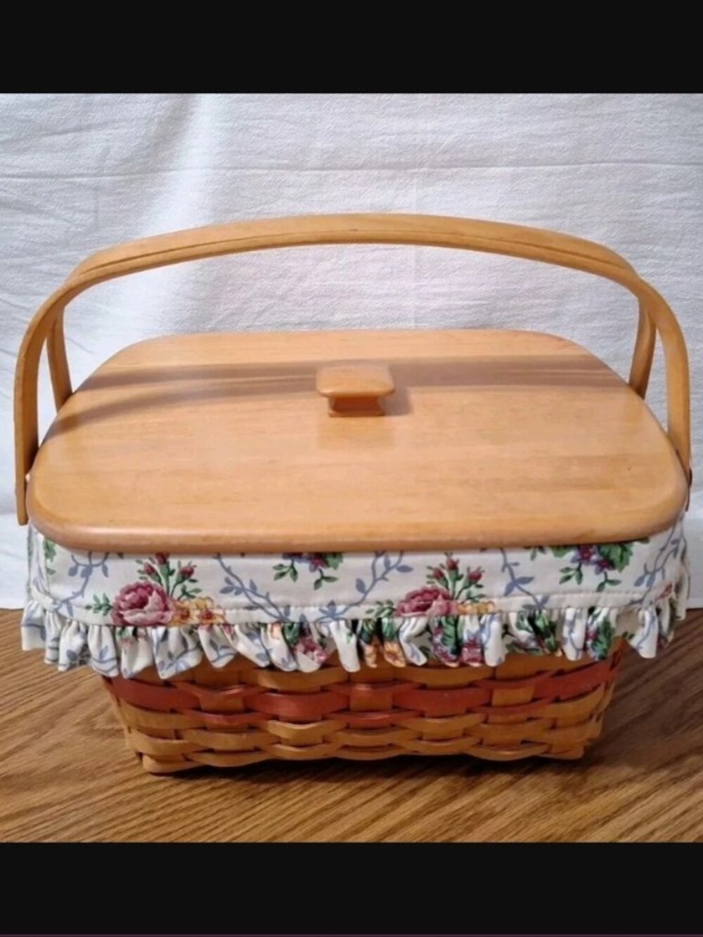 1997 Longaberger Mothers Day Basket with Liner, Protector & Lid